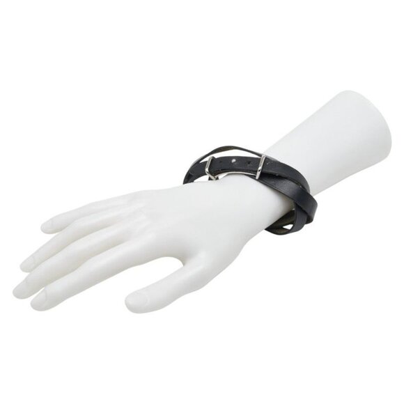 Hermes Api 2 Black Silver Leather Metal Belt main image 5